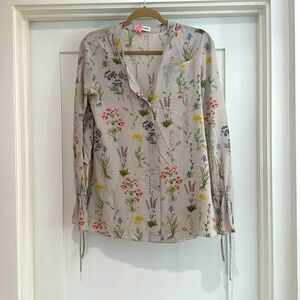 Altuzarra silk floral top used good condition size 34